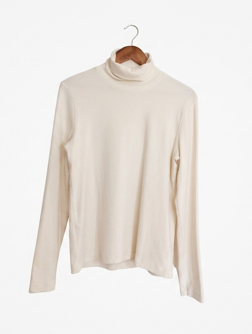 Jones New York Signature Cream Turtleneck Sweater Top Long Sleeve Knit Size XL